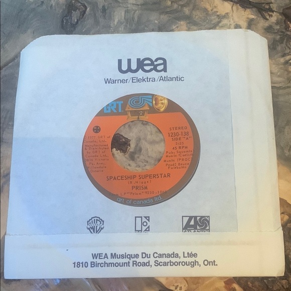 💥3/$20 Vintage Spaceship Superstar Vinyl Record 45 RPM - Picture 5 of 5